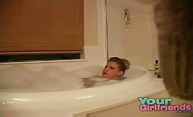 My teen masturbation in the tub